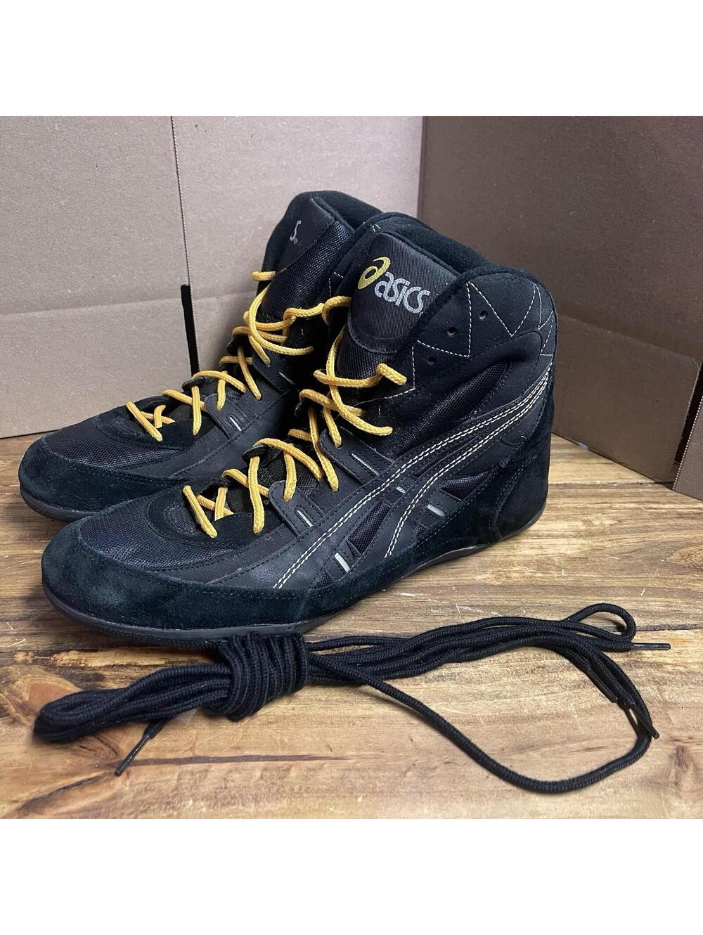 Vintage Asics JL801 High Cut Wrestling Shoes Black US 12 Black  Men’s